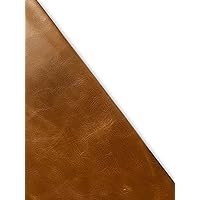 Distressed Cowhide Pull Up Leather Skins (Tan, 20 Square Feet (Full Side))