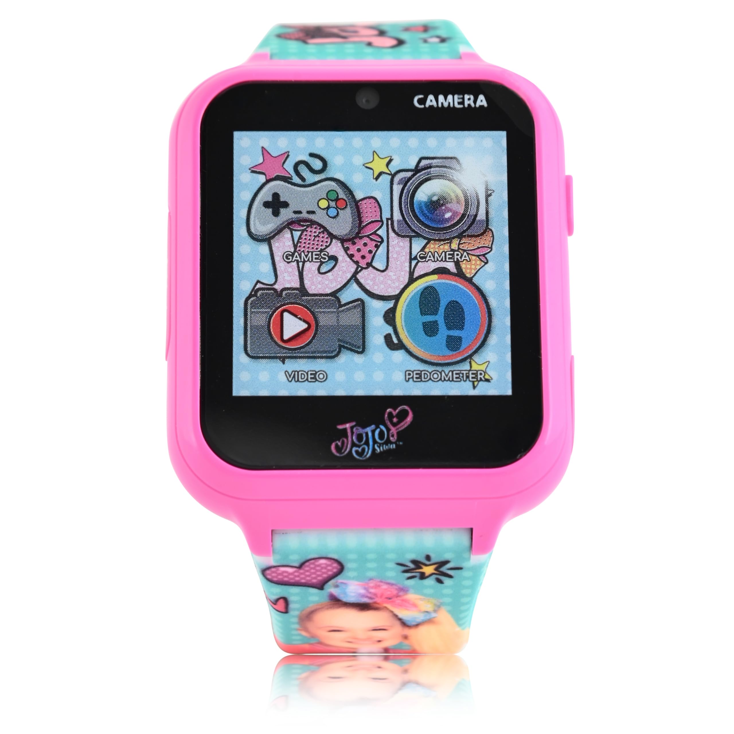 Accutime JoJo Siwa Nickelodeon Educational Learning Smart Watch Toy for Girls with Matching Green and Pink Headphones (Model: JOJ40159AZ)