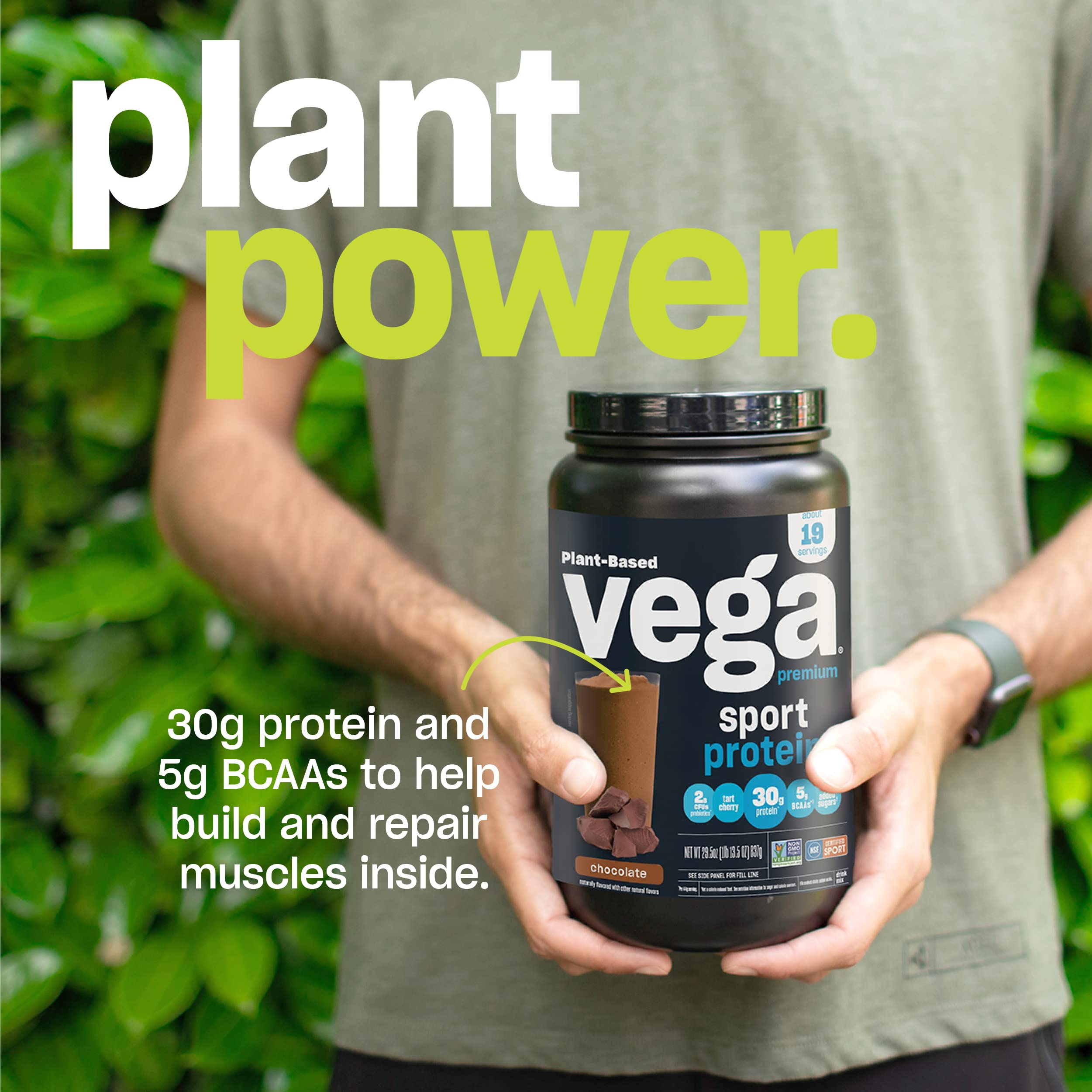 Vega Sport Premium Vegan Protein Powder Vanilla (12 Sachets) 30g Plant Based Protein, 5g BCAAs, Low Carb, Keto, Dairy Free, Gluten Free, Pea Protein for Women and Men, 12x1.6oz (Packaging May Vary)