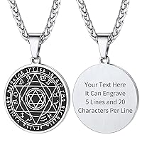 ChainsHouse Magen Star of David Necklace for Men Women, Stainless Steel/18K Gold Plated Hexagram/Dog Tag Pendant Jewish Israel Jewelry