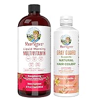 MaryRuth's Daily Liquid Multivitamin for Women, Men, & Kids and Gray Guard Liposomal, 2-Pack Bundle for Immune Support, Metabolism, Skin Health, Natural Hair Color, and Overall Health, Vegan & Non-GMO