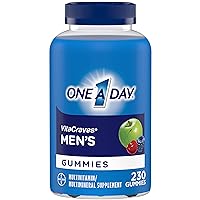 One A Day Men’s Multivitamin Gummies, Supplement with Vitamin A, Vitamin C, Vitamin D, Vitmain E, Calcium & more, 230 count