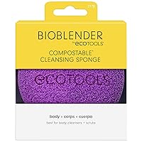 EcoTools Body Cleansing Bioblender, Shower Sponge, Eco-Friendly Cleansing Mitt, Exfoliating for Self-Tan Prep & Dead Skin Removal, for Body Washes & Scrubs, Cruelty Free & Vegan, 2 Count