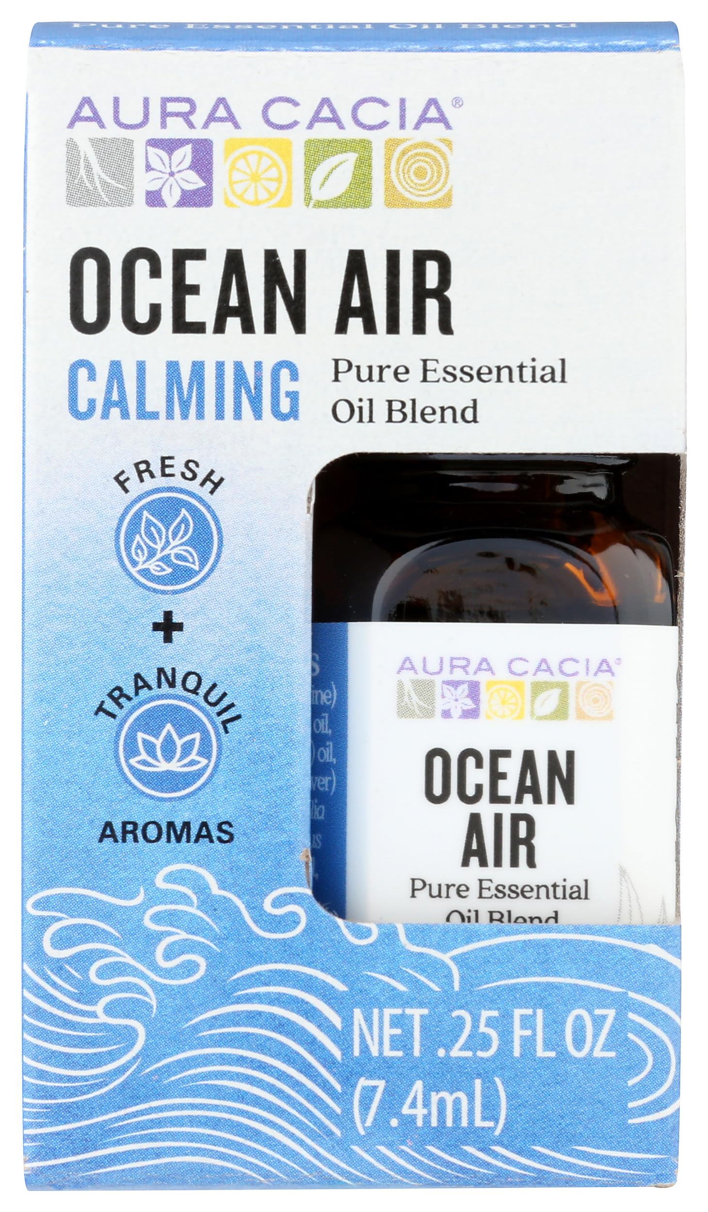 AURA CACIA Ocean Air Essential Oil Blend, 0.25 FZ