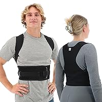 Core Products Perfect Posture Corrector, Fully Adjustable, Breathable Shoulder and Back Support, Men and Women, Black - Large/Extra Large