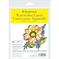 Strathmore 300 Series Watercolor Cards, 5x6.875 inches, 6 Cards & Envelopes - Custom Greeting Cards for Weddings, Events, Birthdays, Holidays