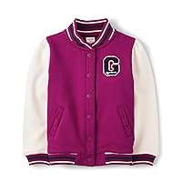 Gymboree Girls' and Toddler Embroidered Varsity Fall Jacket