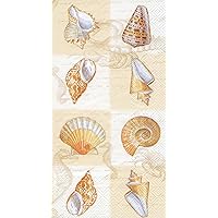 3-Ply Paper Sounds of The Sea, 16 Count Guest Towel Napkins, Cream Set of 2