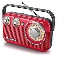 Studebaker SB2003 Retro Portable AM/FM Radio (red/Black)