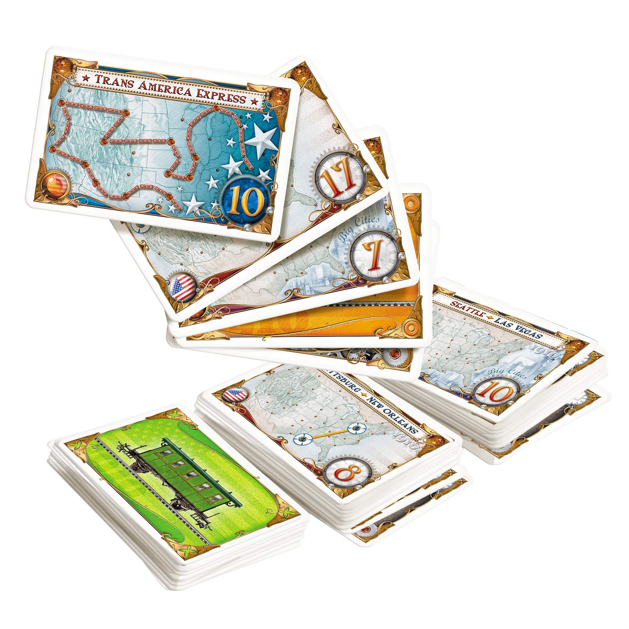 Ticket to Ride USA 1910 Board Game EXPANSION | Train Route-Building Strategy Game | Fun Family Game for Kids and Adults | Ages 8+ | 2-5 Players | Avg. Playtime 30-60 Minutes | Made by Days of Wonder