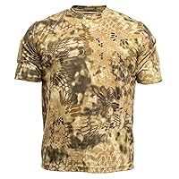 Kryptek Men’s Stalker Short Sleeve Hunting Shirt, 100% Cotton, Stealthy Camo Tee