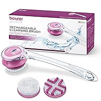 Beurer FC55 Electric Body Scrubber for Exfoliating and Massage, Waterproof for Showering, Cordless and Rechargeable, Spinning Skin Cleansing Brush with 2 Attachments
