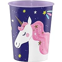 Creative Converting Unicorn Galaxy Party Favor Plastic Souvenir Cup, 16 Ounces