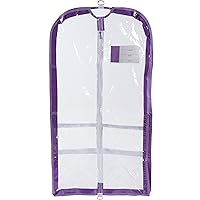 Danz N Motion Clear Garment Bag with ID Pocket (Lavender)