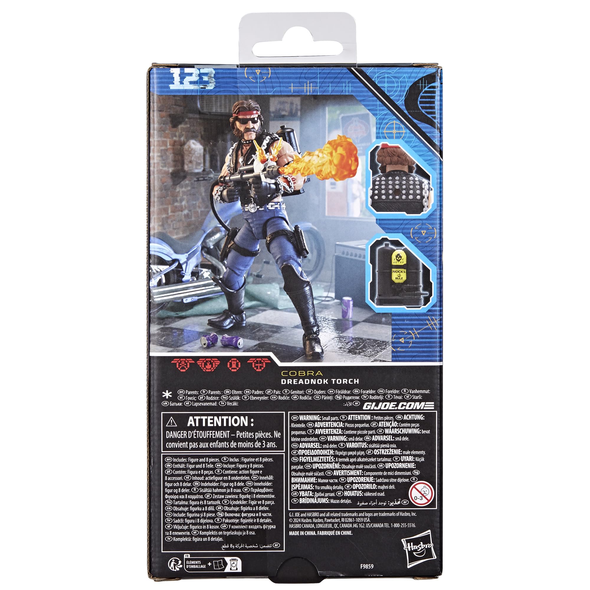 G.I. Joe Classified Series #123, Dreadnok Torch, Collectible 6-Inch Action Figure with 8 Accessories