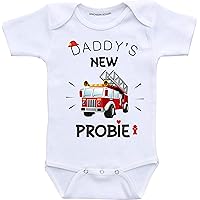 Fireman Daddy new probie firefighter baby clothes baby boys