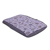 Bacati Unisex Cotton Changing Pad Cover, Grey/Beige