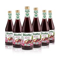 Biotta Organic Apple Beet Ginger Juice - 100% Juice Superfood Blend with Organic Apple Juice, Beetroot Juice & Ginger Root Juice - Premium Fruit Juice (16.9 Fl Oz, Pk of 6)