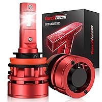 Torchbeam H11/H8/H9 Powersport Headlight Bulbs Combo, 𝟐𝟐𝟎𝟎𝟎 𝐋𝐌 𝟔𝟎𝐖 𝟔𝟎𝟎% 𝐒𝐮𝐩𝐞𝐫𝐢𝐨𝐫 𝐁𝐫𝐢𝐠𝐡𝐭𝐧𝐞𝐬𝐬 Bulbs for Off-Road Use or Fog Lights - Pack of 2