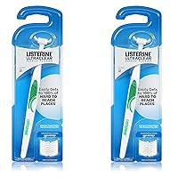 Listerine Ultraclean Access Flosser + 8 Refill Dental Flosser Heads, Oral Care and Hygiene (Pack of 2)