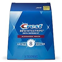 Crest 3D Whitestrips, Glamorous White, Teeth Whitening Strip Kit, 28 Strips (14 Count Pack)