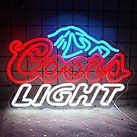 Crs LIGHT Neon Signs for Wall Decor Neon Lights for Bedroom Led Business Signs Suitable for Man Cave Bar Pub Restaurant Christmas Gift Art 5V Power Adapter, 17 * 11 Inch(Azure+red+white)