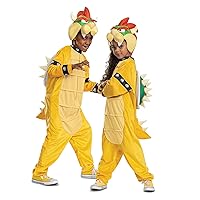 Disguise Super Mario Bros Kid's Bowser Hooded Jumpsuit Costume