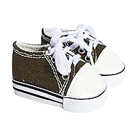 MBD Canvas Sneakers Doll Shoes Fits 18 Inch Dolls and Kennedy and Friends Girl and Boy Dolls- 18 Inch Doll Shoes (Army Green)