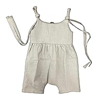 LOLA Short Overall with Straps Organic Linen/Cotton