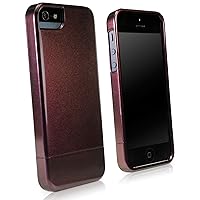 BoxWave Case Compatible with iPhone 5 (Case by BoxWave) - Aurora Slider Case, Shiny Flex Cover That Changes Color for iPhone 5, Apple iPhone 5, SE, 5s - Oxblood/Bronze