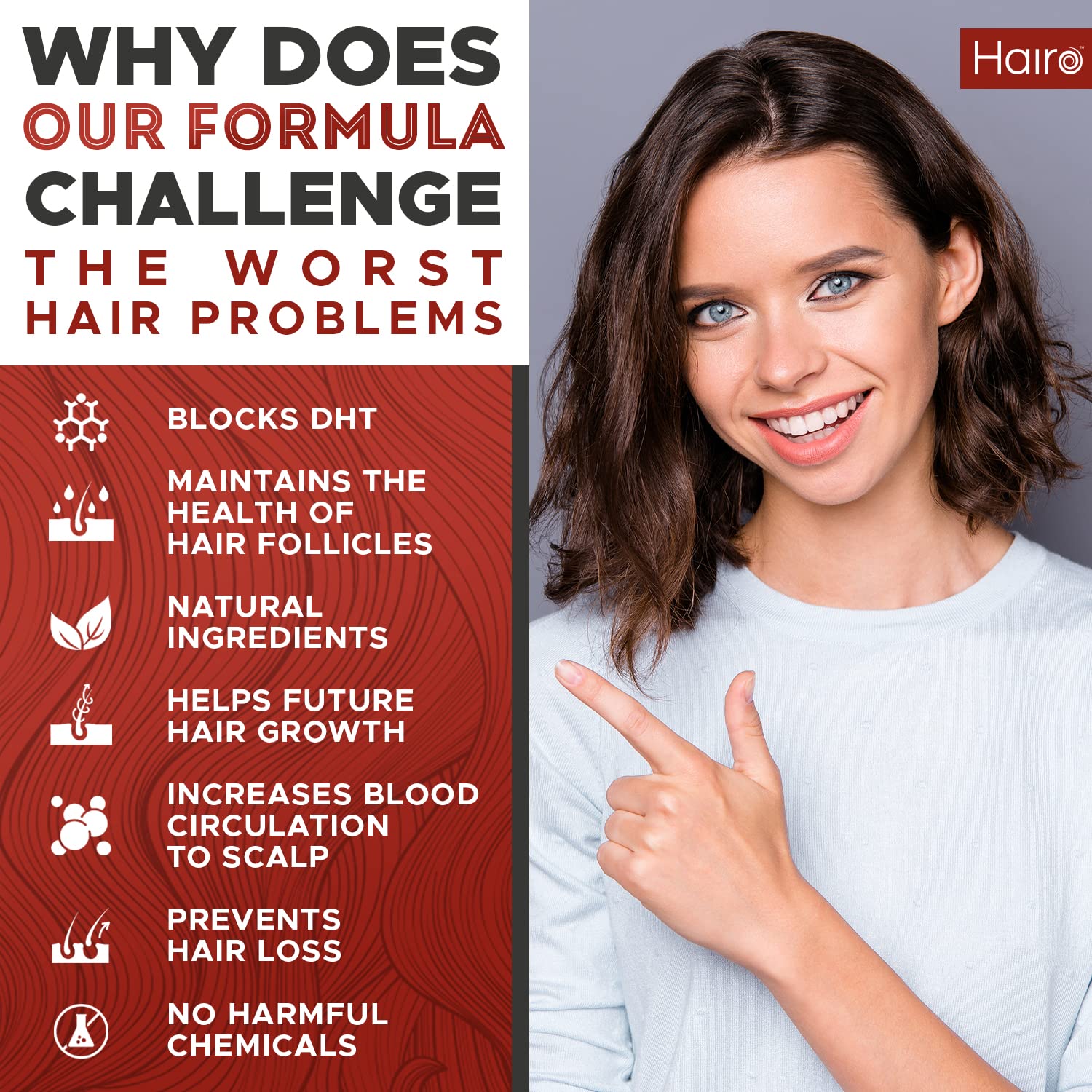 Mua DHT Blocker Hair Growth Supplement - High Potency Biotin & Saw Palmetto  for Hair Regrowth - Natural Hair Loss Treatments for Women & Men - Helps  Stimulate Hair Follicle Growth trên