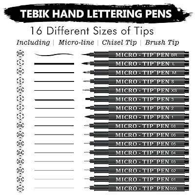 Tebik Calligraphy Pens Set, 22 Pack Hand Lettering Pens Kit, Calligraphy  Markers with for Beginners Writing, Journaling, Signature, Art Drawing