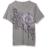 Just My Size Women's Size Plus Printed Short-Sleeve V-Neck T-Shirt Discontinued