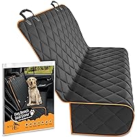 Active Pets Fabric Car Bench Dog Seat Cover for Back Seat, Waterproof Vehicle Seat Covers, Durable Scratch Proof Nonslip, Protector for Pet Fur & Mud, Washable - Orange
