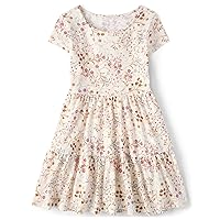 The Children's Place girls Floral Tiered Dress