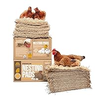 Premium Laying Hen Nesting Pads, USA Grown & Sustainably Harvested, 13 x 13 (10 Pack)