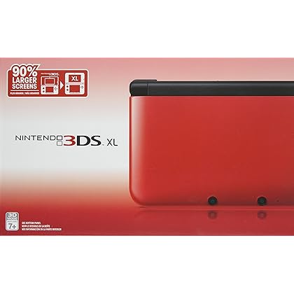 Nintendo 3DS XL - Red/Black (Renewed)
