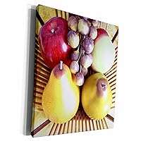 3dRose Florene Still Life - Pears Apples n Grapes In Basket - Museum Grade Canvas Wrap (cw_43858_1)