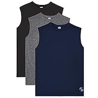 Boys Athletic Tank Top, Quick Dry, 3 Pack
