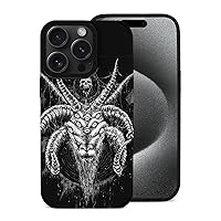 Baphomet Satan Goat Phone Case Compatible with iPhone 15 Pro Max Shockproof Microfiber Phone Shell Slim Cover