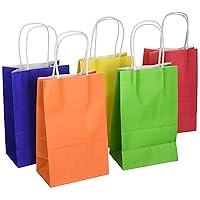 Darice BAG247 13Piece, Primary Color Paper Bag, 3.25 by 5.25 by 8.375 inch
