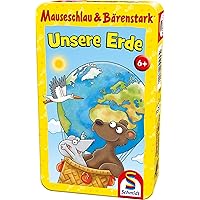 Spiele 51453 Mouse and Bear Strong, Our Earth, Travel Game in Metal Tin