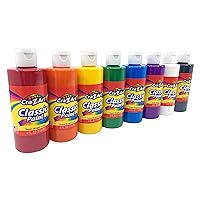 Cra-Z-art Washable Classic Paint Bulk Pack 8ct, Assorted Colors 4oz each bottle, 32oz