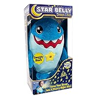 Star Belly Dream Lites, Stuffed Animal Night Light, Snuggly Blue Shark - Projects Glowing Stars & Shapes in 6 Gentle Colors, As Seen on TV