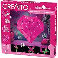 Creatto Shining Sweetheart & Lovable Stuff Light-Up 3D Puzzle Kit | Includes Creatto Puzzle Pieces to Make Your Own Illuminated Craft Creations, DIY Activity Kit, LED Lights, Great for Valentine's Day