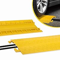 Pyle Durable Cable Ramp Protective Cover - 2,000 lbs Max Heavy Duty Drop Over Hose & Cable Track Protector, Safe in High Walking Traffic Areas - Cable Concealer for Outdoor & Indoor Use PCBLCO22