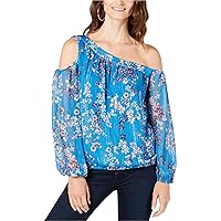 Womens Ditsy Flower Cold Shoulder Blouse