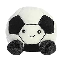 Aurora® Adorable Palm Pals™ Striker Soccerball™ Stuffed Animal - Pocket-Sized Play - Collectable Fun - Black 5 Inches