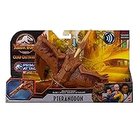 Jurassic World Pteranodon Sound Strike Medium-Size Dinosaur Action Figure, Strike & Chomping Action, Realistic Sounds, Movable Joints, 4 Years Old & Up