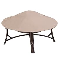 Modern Leisure 2926 Chalet Round Patio Fire Pit Cover, 44 inches, Beige